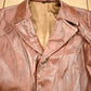 Vintage 1970s Burnt Orange Full Length Angel Skin Nappa Leather Trench Coat Men's Medium from propervintagecanada