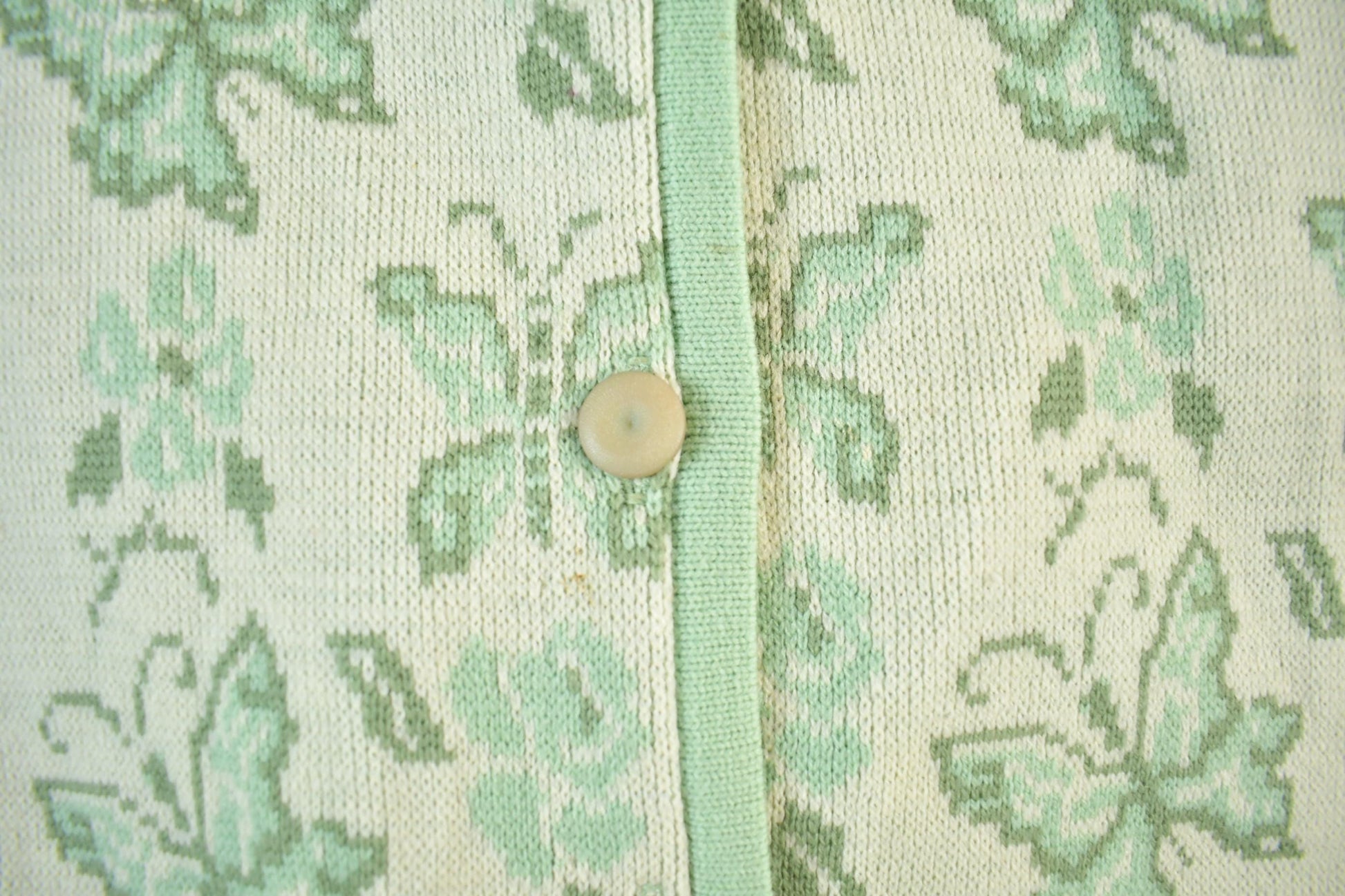 Vintage 1970s Butterfly Knit Cardigan Sweater Women's XS from propervintagecanada
