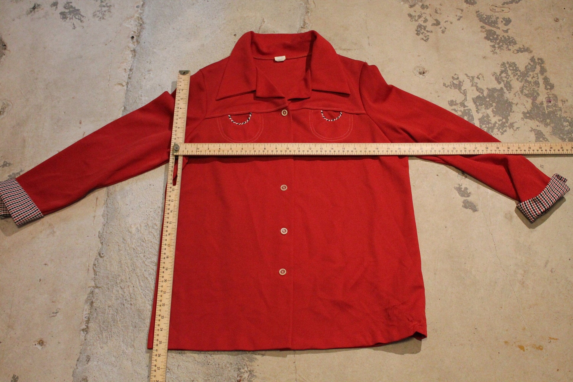 Vintage 1970s Button Up Western Style Shirt Men's Medium from propervintagecanada