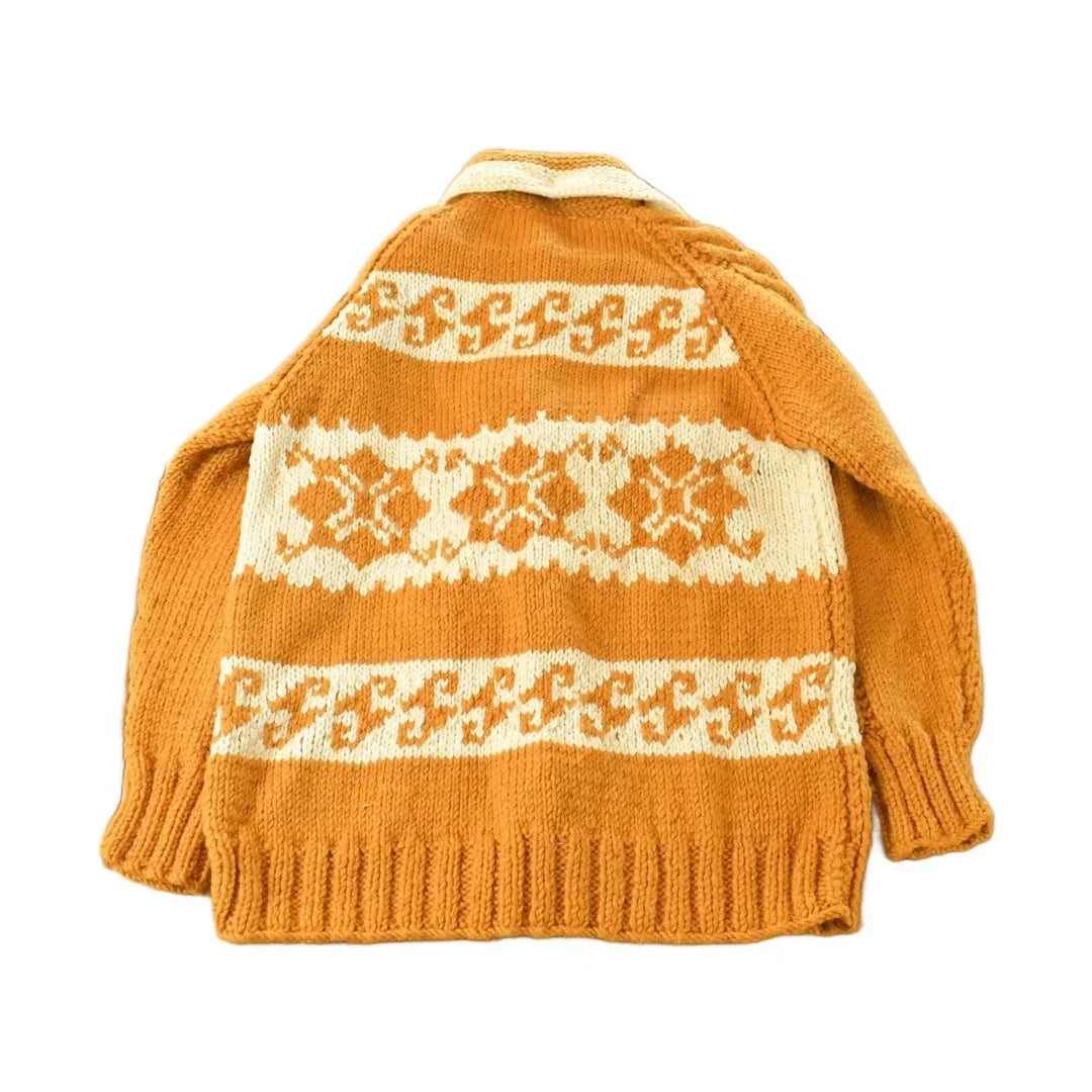 Vintage 1970s Cable Knit Nordic Cardigan Sweater Women's Medium from propervintagecanada