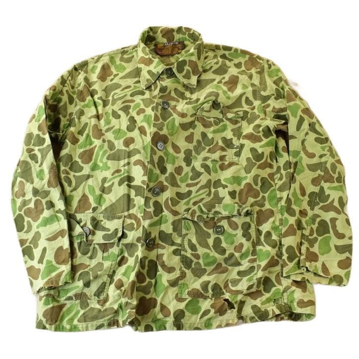 Vintage 1970s Caliber Duck Camo Button Up Shirt Men's Medium from propervintagecanada