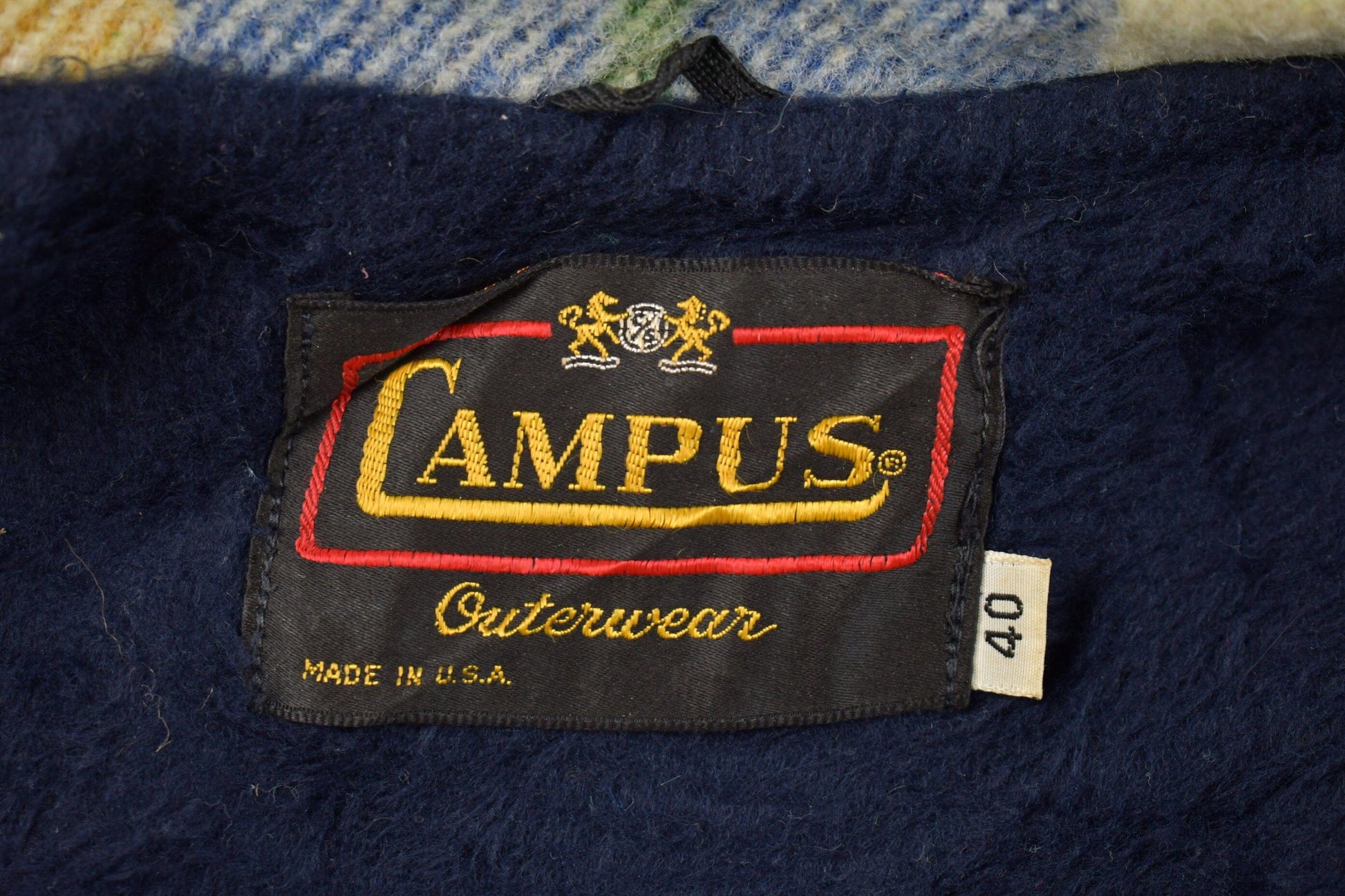 Vintage 1970s Campus Plaid Button Up Shirt Men's Large from propervintagecanada