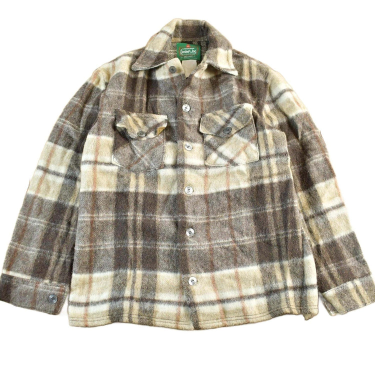 Vintage 1970s Canadian Lumber Jac Wool Flannel Shirt Jacket Men's Medium from propervintagecanada