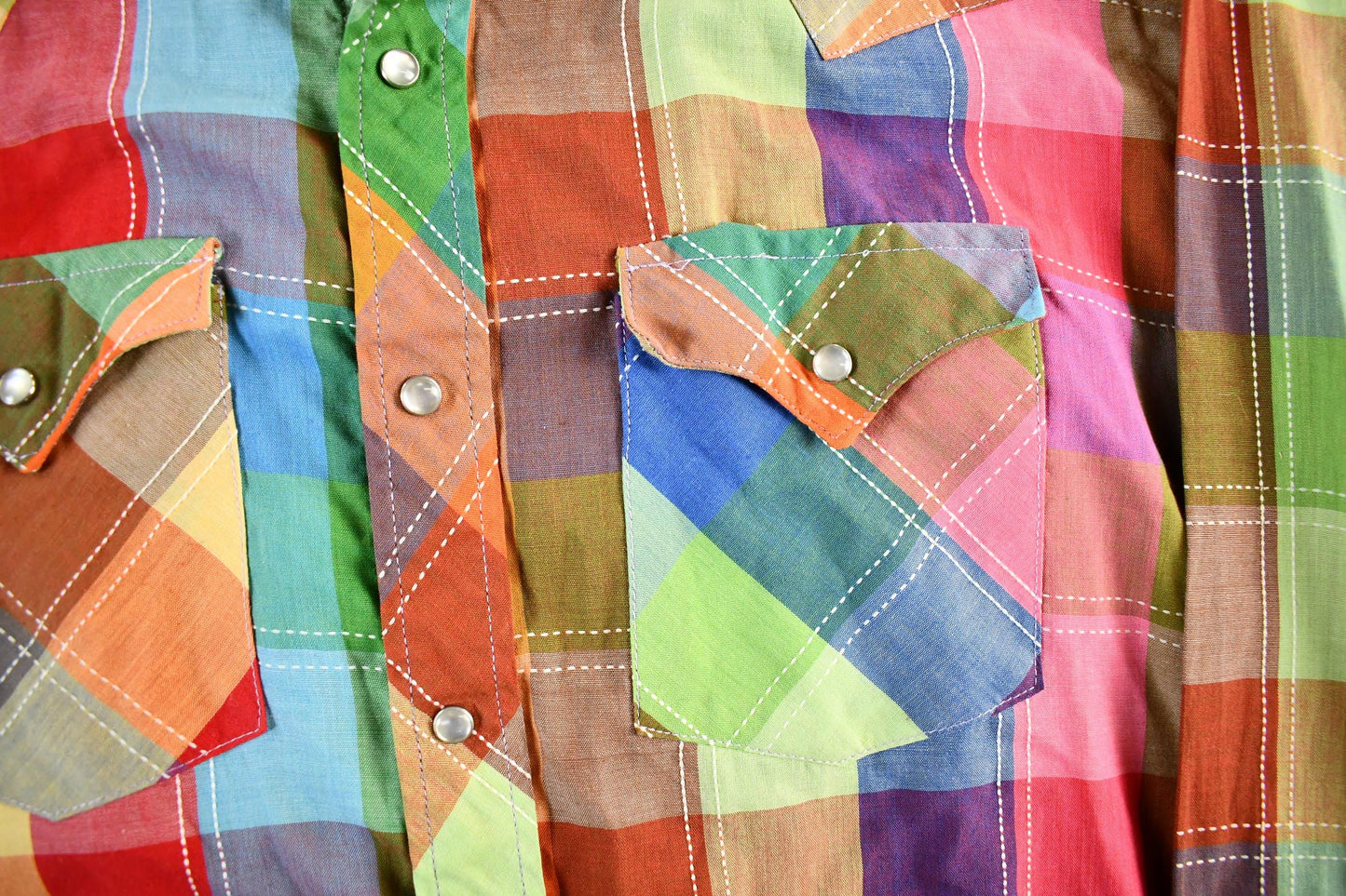 Vintage 1970s Caravan Western Pearl Snap Shirt Men's Large from propervintagecanada