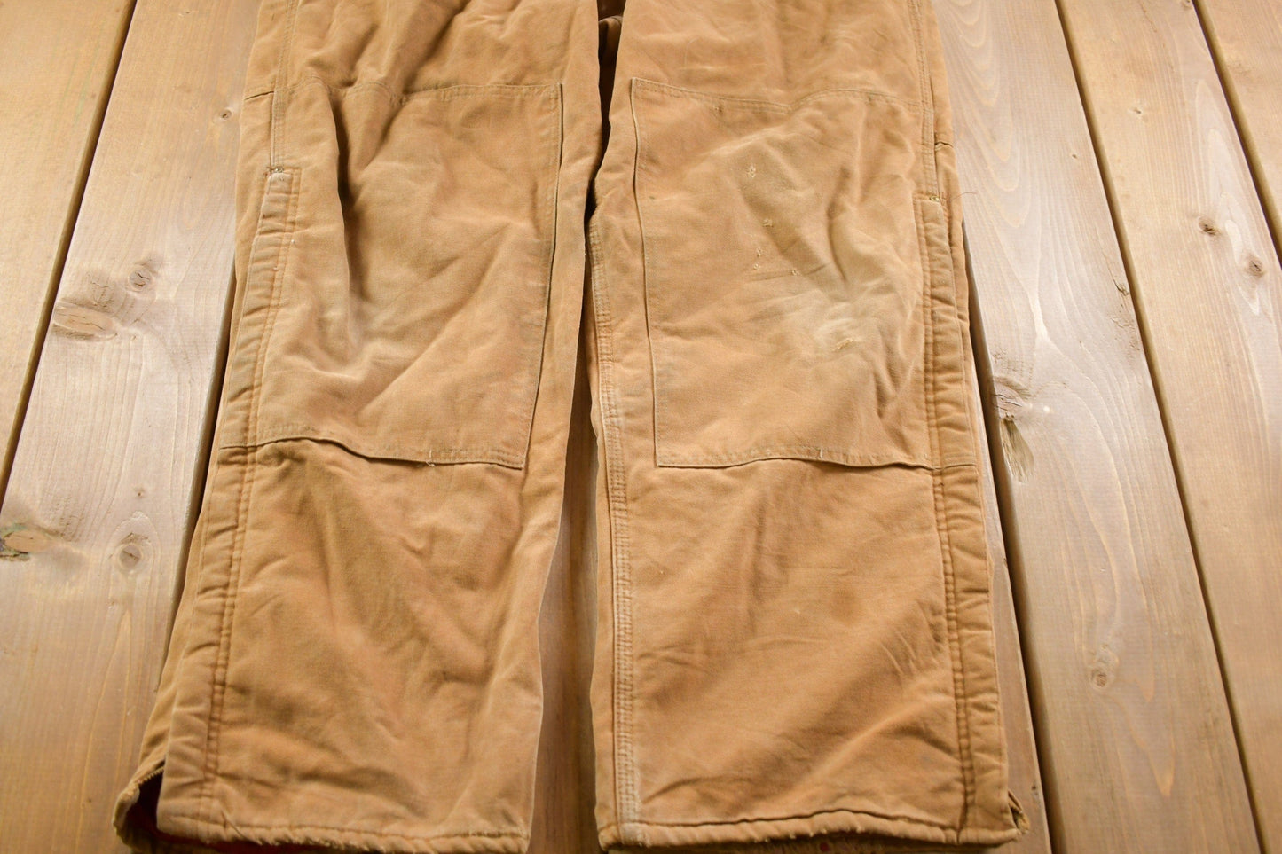 Vintage 1970s Carhartt Double Knee Canvas Overalls Men's Medium from propervintagecanada