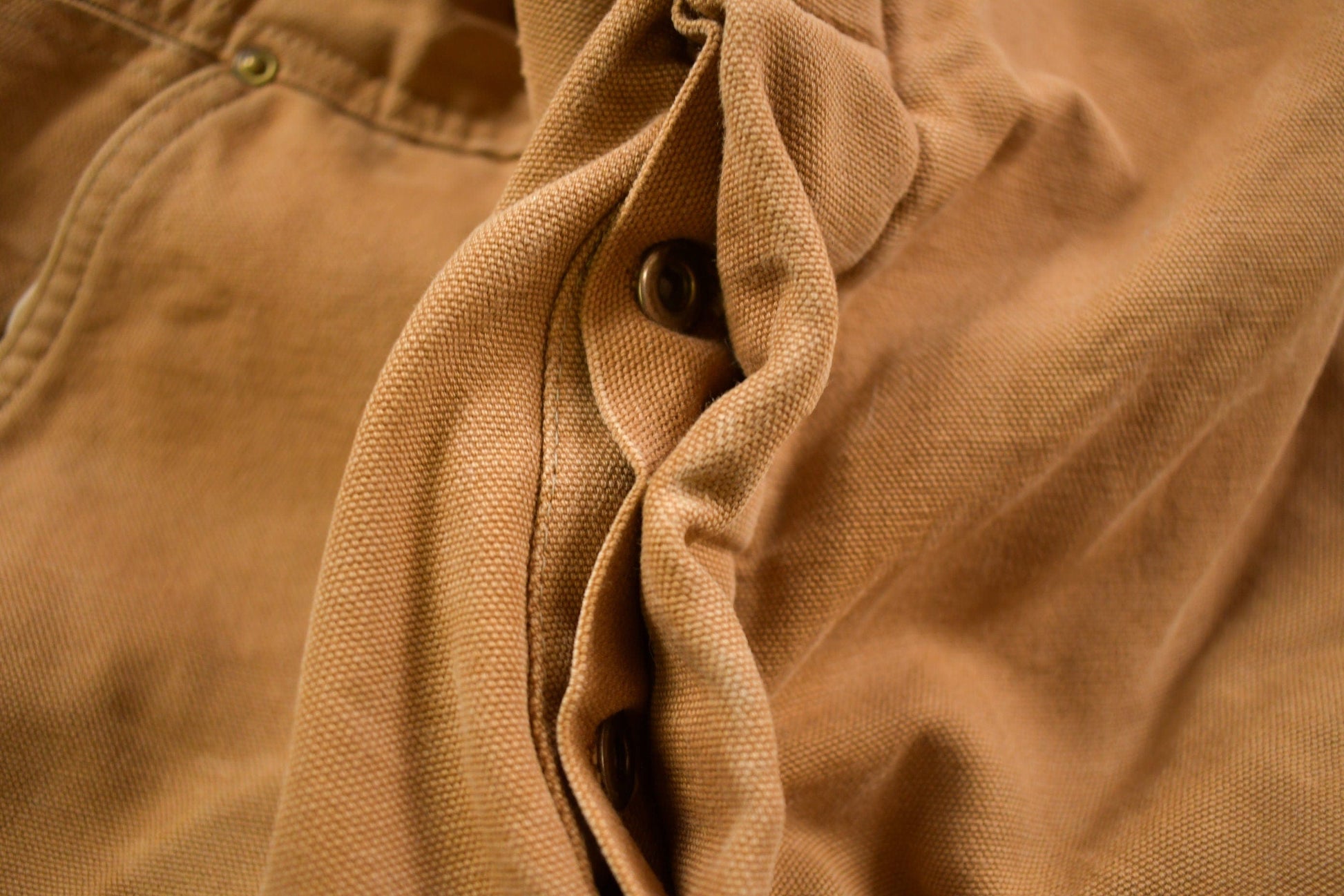 Vintage 1970s Carhartt Double Knee Canvas Overalls Men's Medium from propervintagecanada