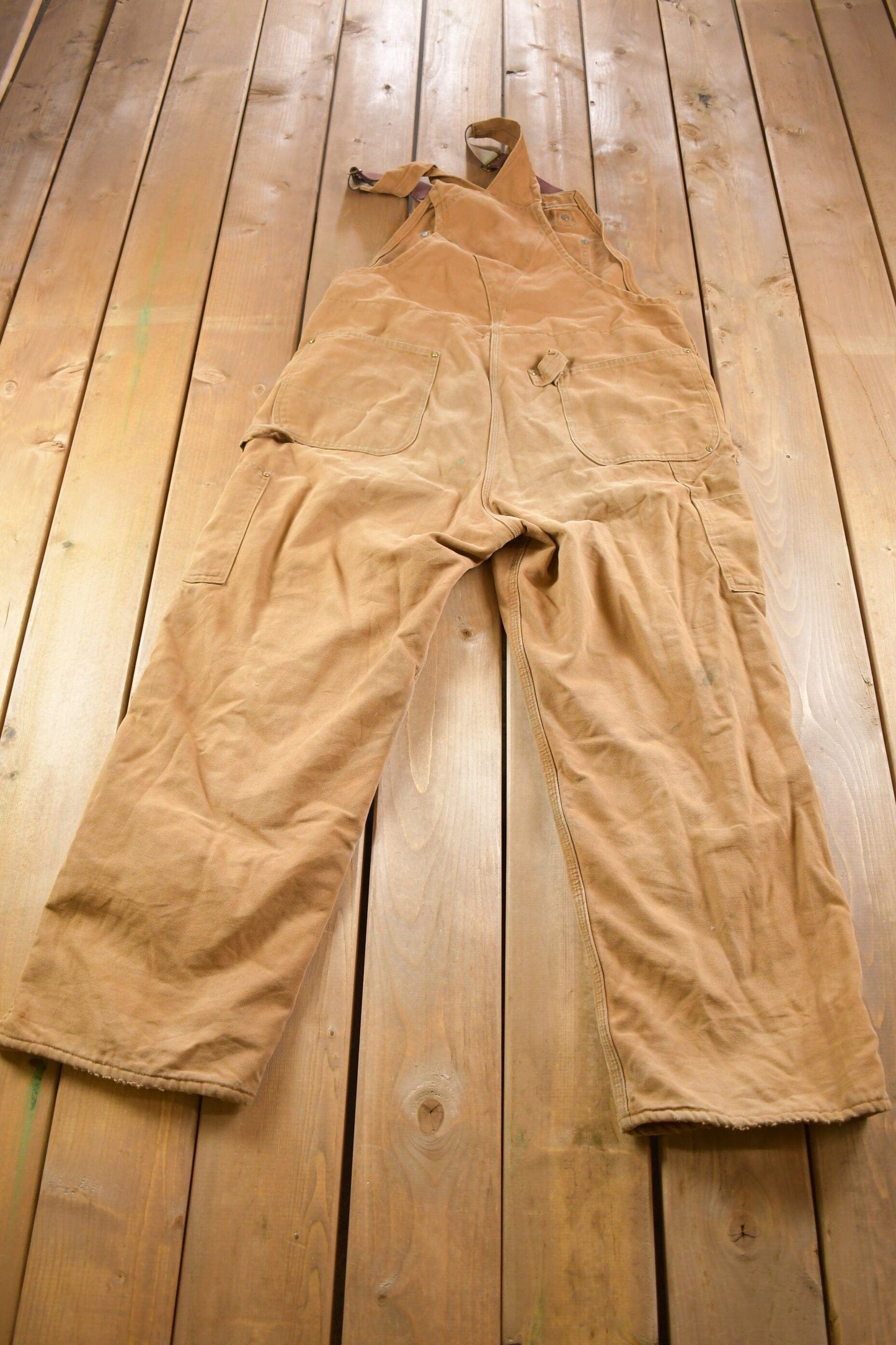 Vintage 1970s Carhartt Double Knee Canvas Overalls Men's Medium from propervintagecanada