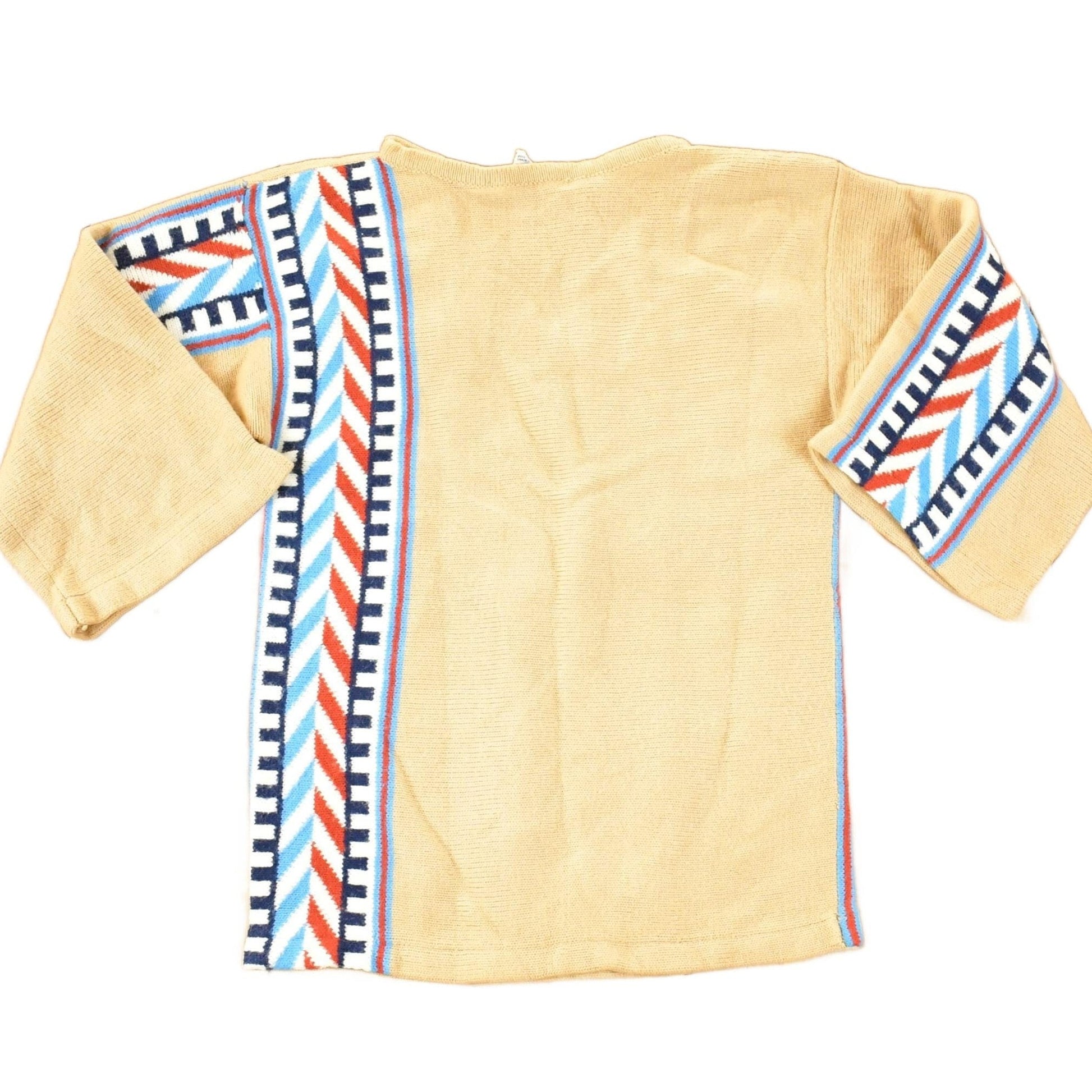 Vintage 1970s CariKnits Toggle Button Aztec Crewneck Sweater Women's S from propervintagecanada