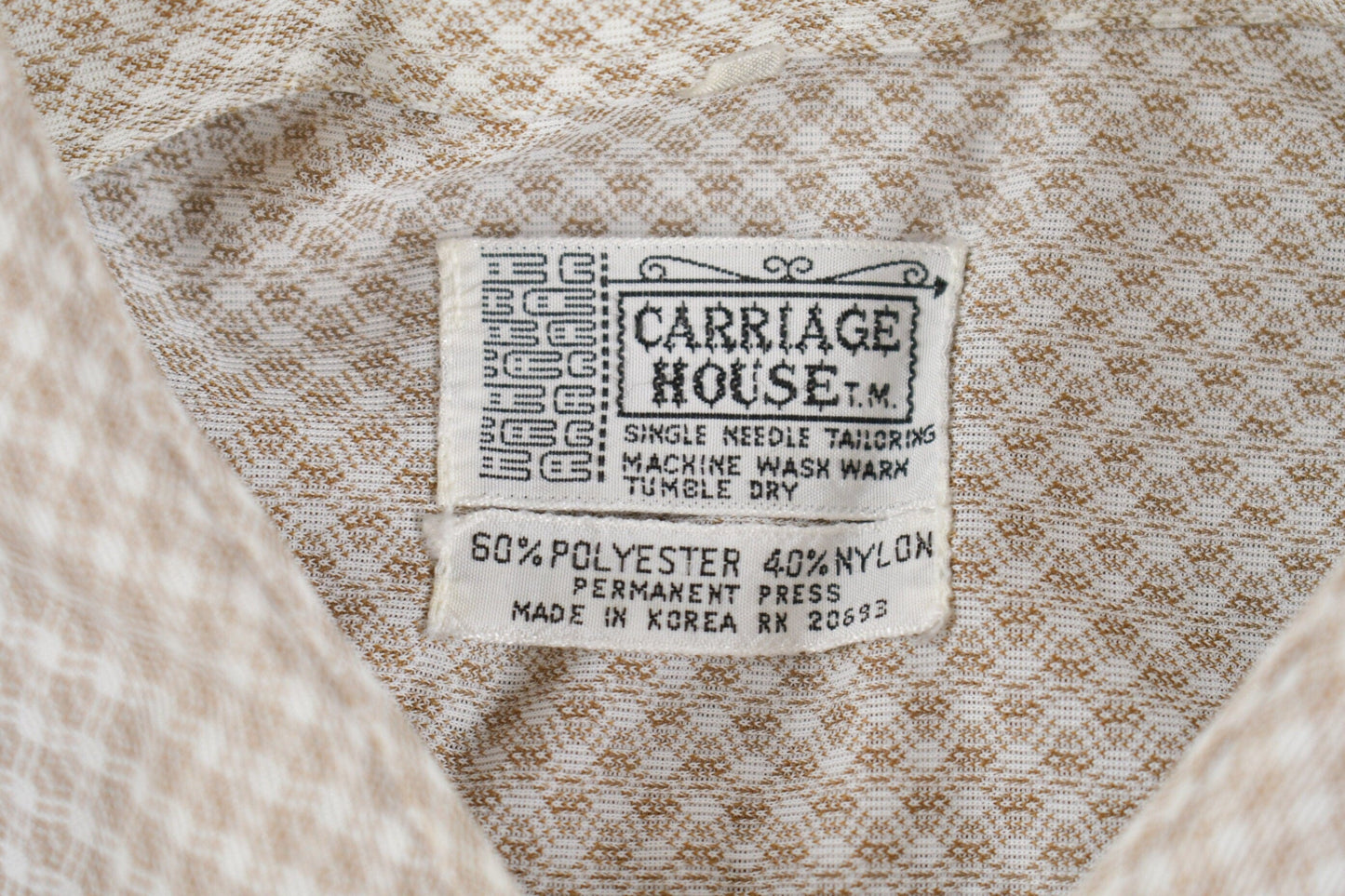 Vintage 1970s Carriage House Single Needle Button Up Shirt Men's Medium from propervintagecanada