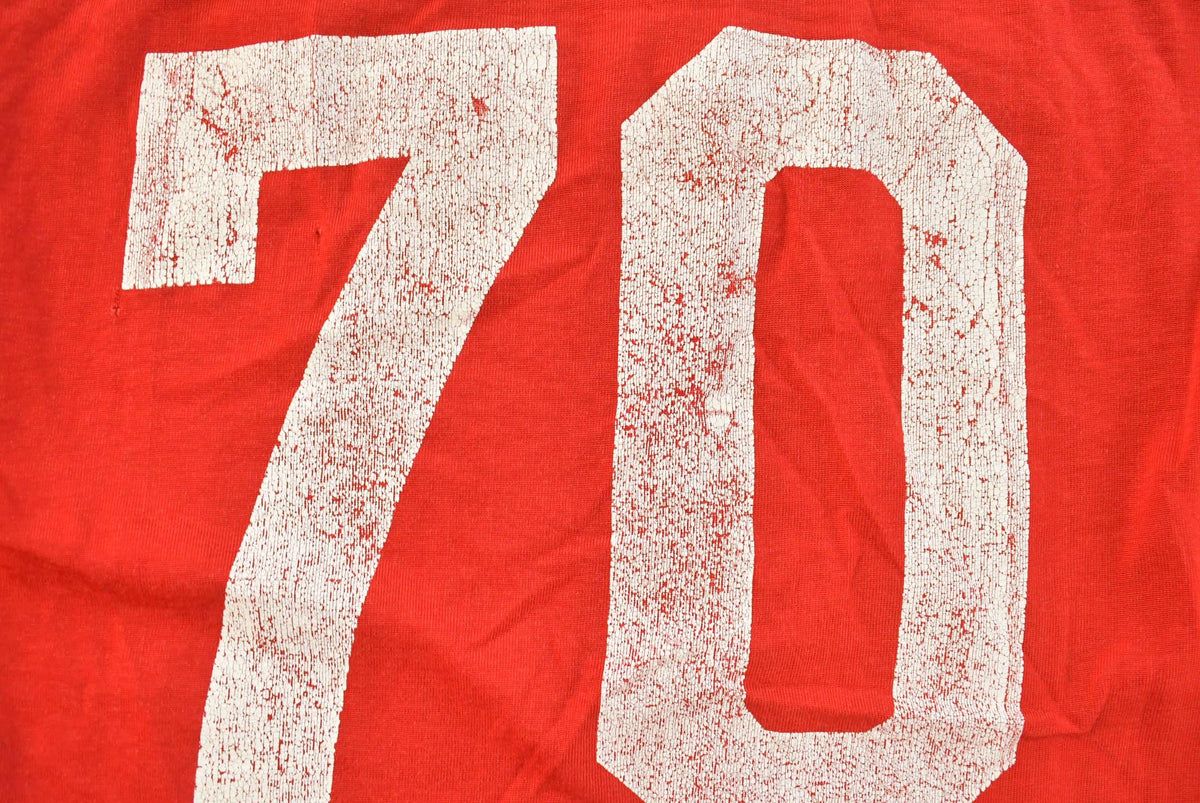 Vintage 1970s Champion East #70 Football Jersey Men's XL from propervintagecanada