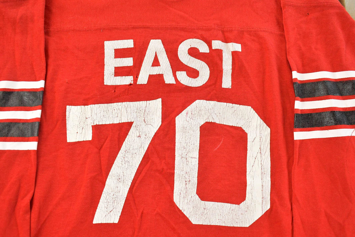 Vintage 1970s Champion East #70 Football Jersey Men's XL from propervintagecanada