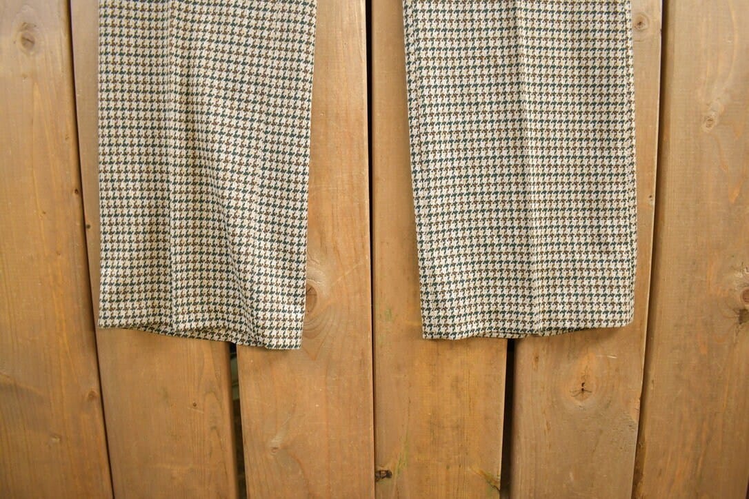 Vintage 1970s Checkered Wool Trousers Men's 36x32 from propervintagecanada