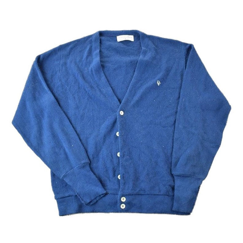 Vintage 1970s Christian Dior Knit Perfect Mild Distress Cardigan Sweater Men's M from propervintagecanada