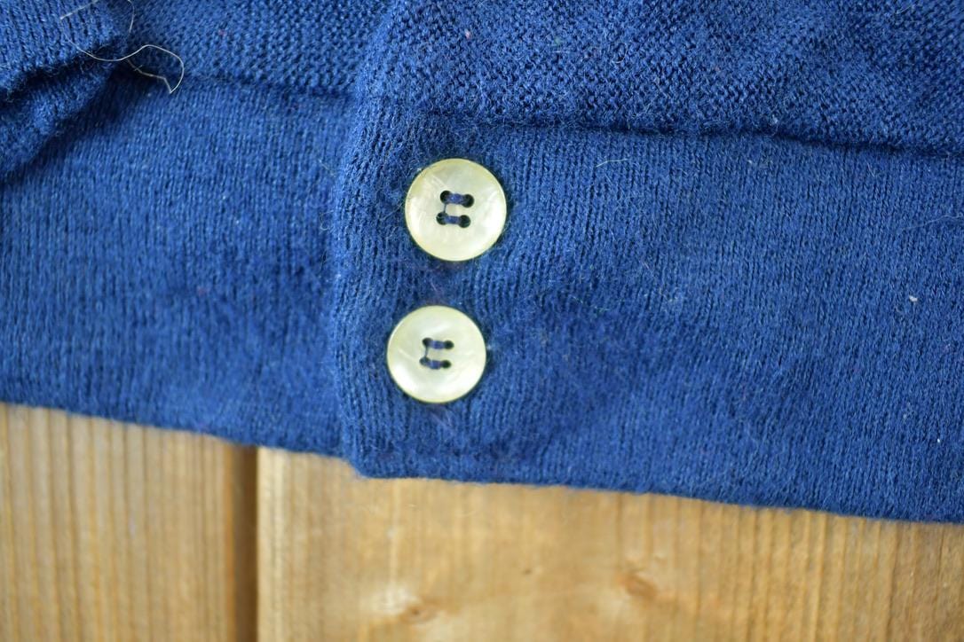 Vintage 1970s Christian Dior Knit Perfect Mild Distress Cardigan Sweater Men's M from propervintagecanada