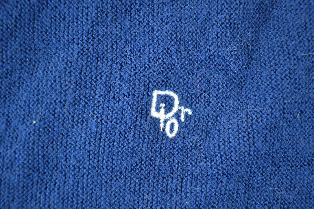 Vintage 1970s Christian Dior Knit Perfect Mild Distress Cardigan Sweater Men's M from propervintagecanada