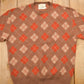 Vintage 1970s Christopher Michael Argyle Knitted Crewneck Sweater Men's Small from propervintagecanada