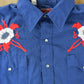 Vintage 1970s Chute #1 Western Wear Pearl Snap Embroidered Button Up Shirt Men's Large from propervintagecanada