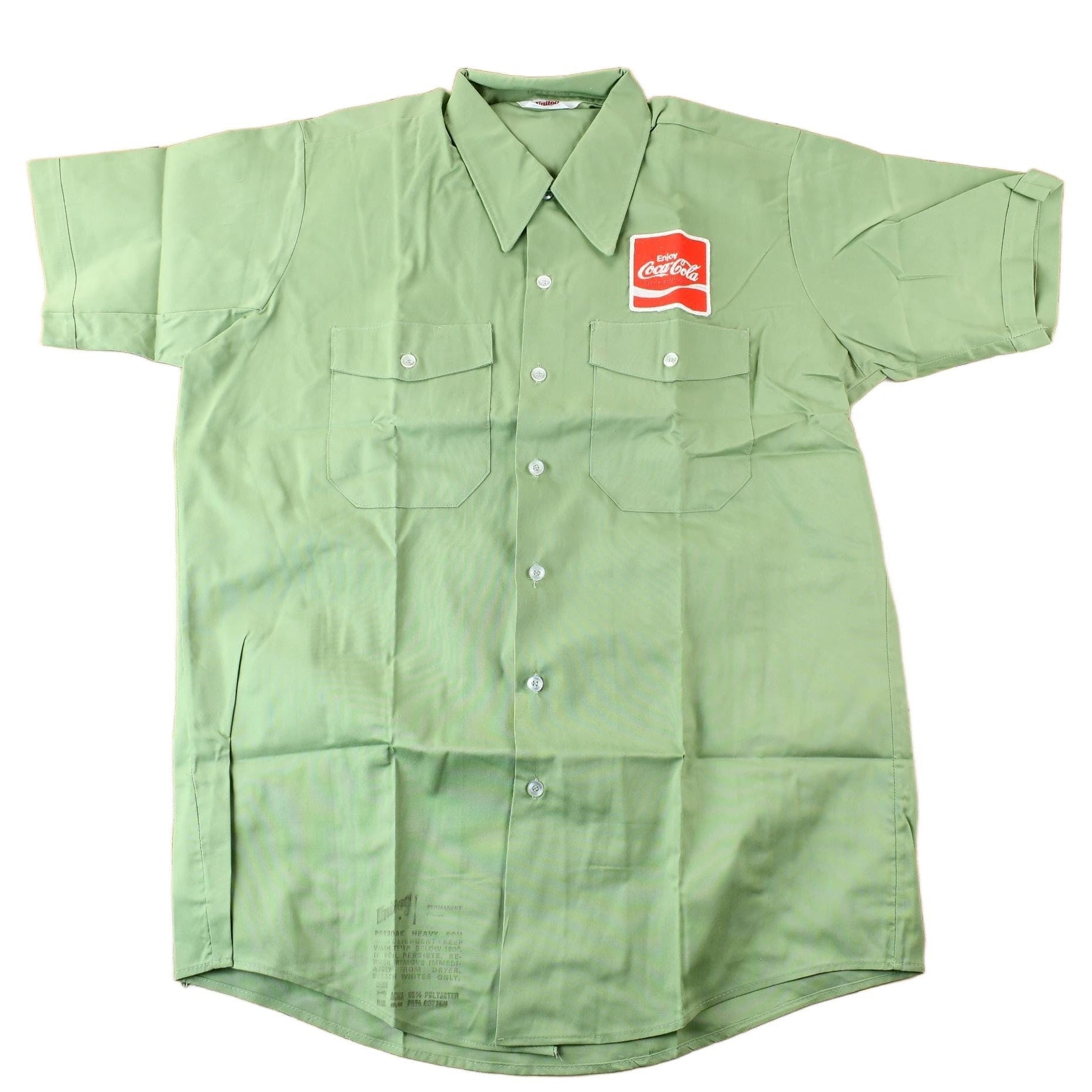 Vintage 1970s Coca Cola Embroidered Button Up Shirt Men's XL from propervintagecanada