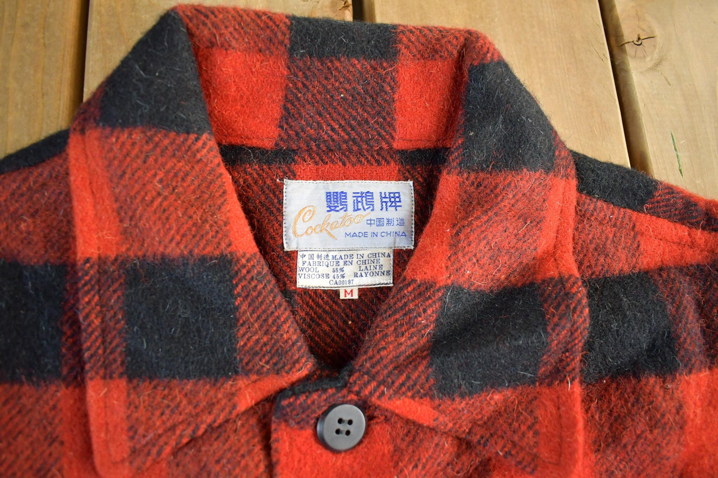 Vintage 1970s Cockatoo Wool Flannel Shirt Jacket Men's Medium from propervintagecanada