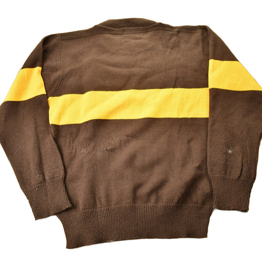 Vintage 1970s College Of St Francis Knitted Crewneck Sweater Men's Medium from propervintagecanada