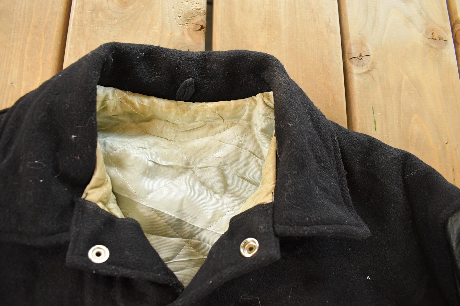 Vintage 1970s Collegiate Wool Leather Varsity Jacket Men's Medium / 70s Collegiate / True Vintage / College Coat from propervintagecanada