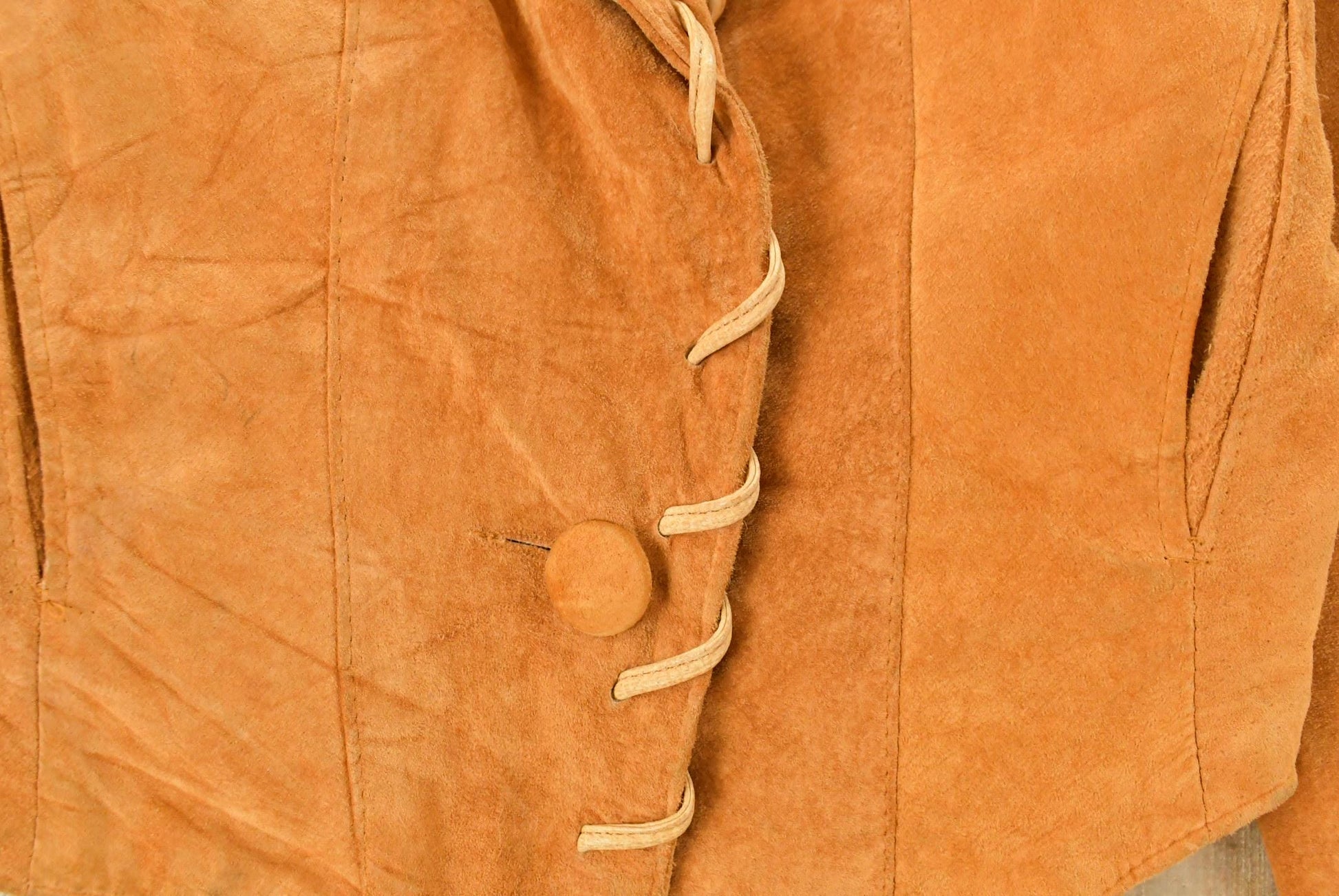 Vintage 1970s Contempo Casuals Leather Blazer Jacket Women's XS from propervintagecanada