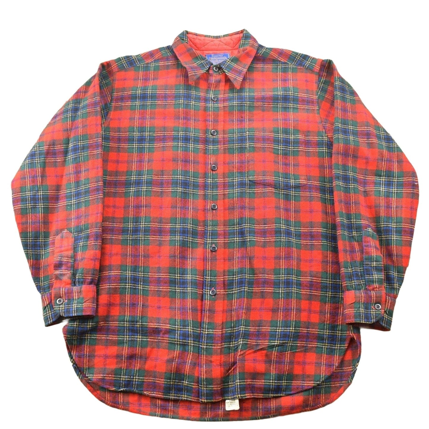 Vintage 1970s Country Traditionals Pendleton Plaid Button Up Board Shirt Men's Large from propervintagecanada