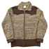 Vintage 1970s Cowboy Suede Full Zip Knit Sweater Men&