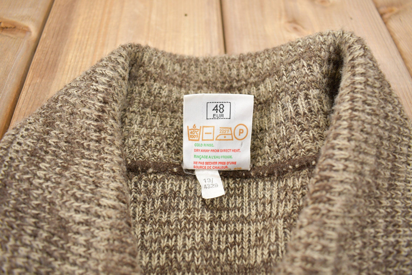 Vintage 1970s Cowboy Suede Full Zip Knit Sweater Men's Small from propervintagecanada