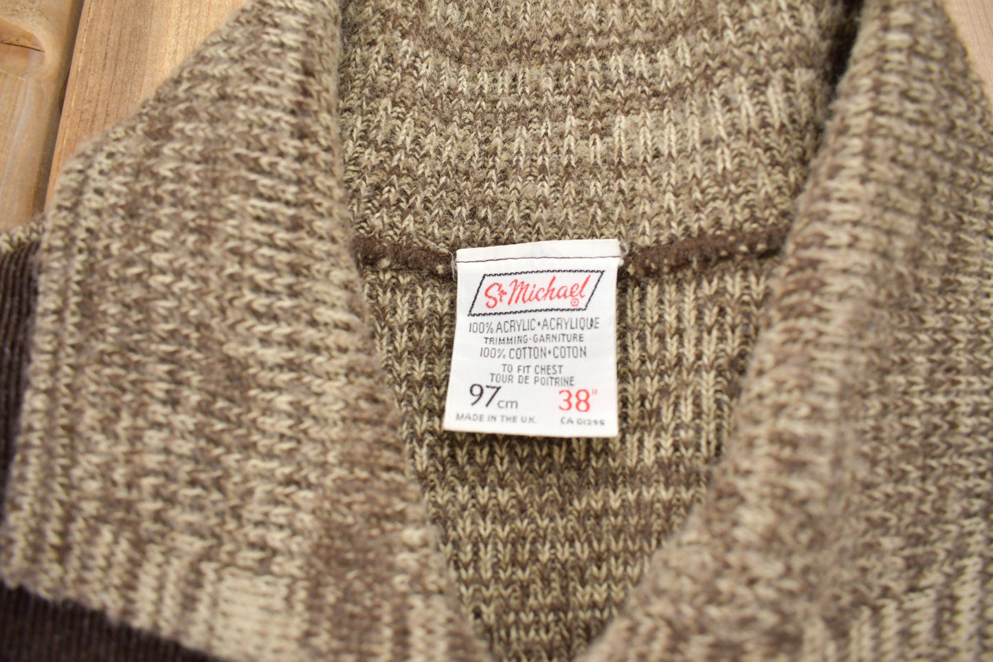 Vintage 1970s Cowboy Suede Full Zip Knit Sweater Men's Small from propervintagecanada