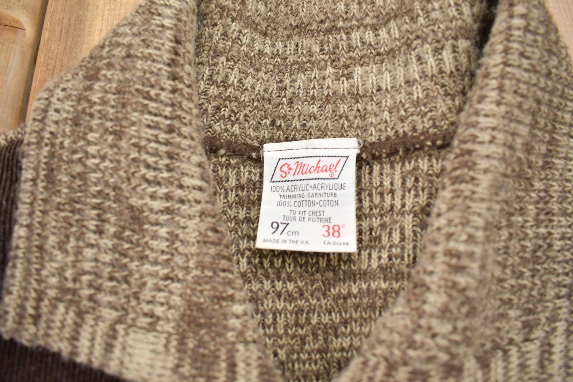 Vintage 1970s Cowboy Suede Full Zip Knit Sweater Men's Small from propervintagecanada