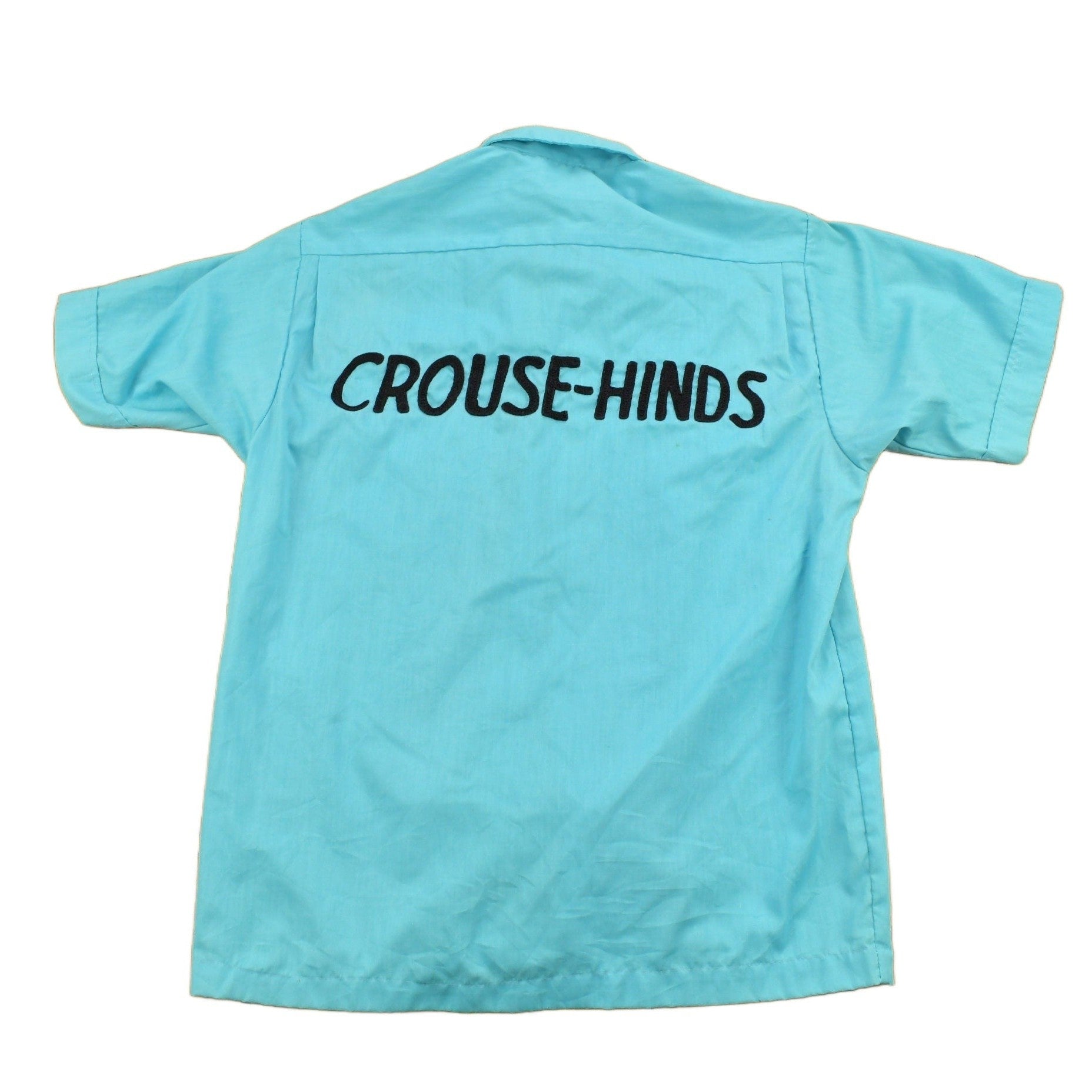 Vintage 1970s Crouse-Hinds Chain Stitched Bowling Shirt Men's Medium from propervintagecanada