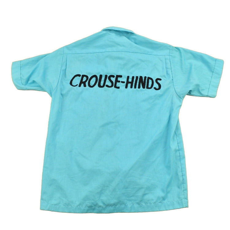 Vintage 1970s Crouse-Hinds Chain Stitched Bowling Shirt Men's Medium from propervintagecanada