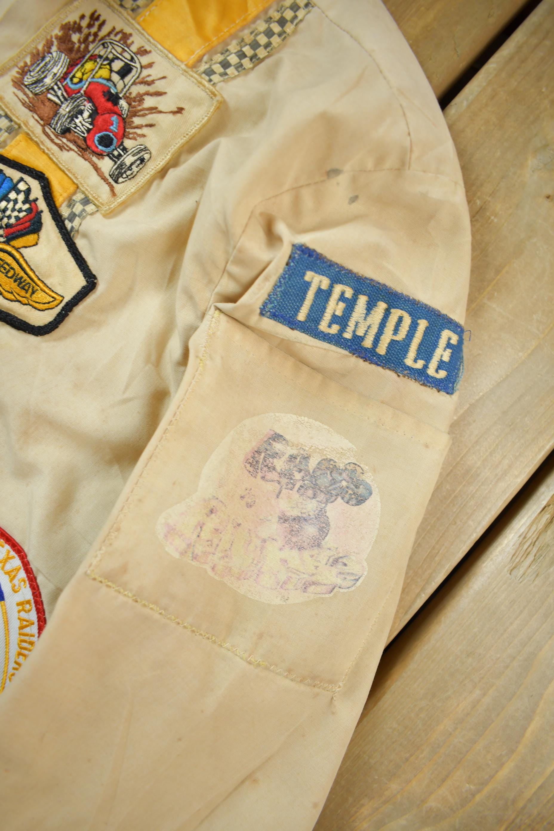 Vintage 1970s Custom Racing Patchwork Jacket from propervintagecanada