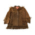 Vintage 1970s Dark Brown Suede Fringe Leather Jacket Men&