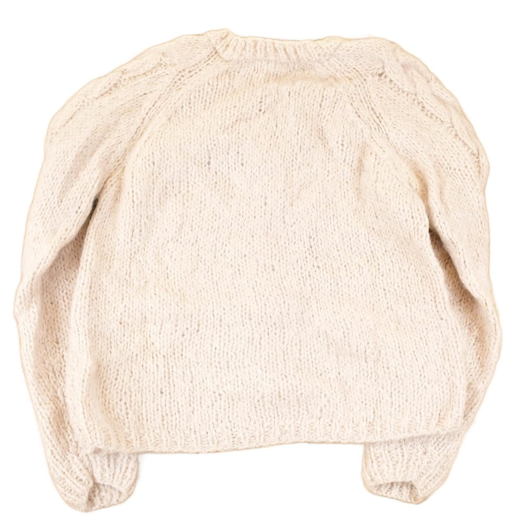 Vintage 1970s Daytons Hand Cable Knit V Neck Sweater Women's S from propervintagecanada