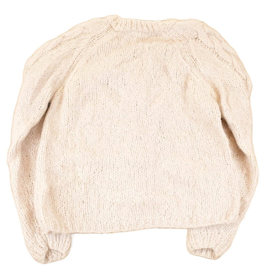 Vintage 1970s Daytons Hand Cable Knit V Neck Sweater Women's S from propervintagecanada