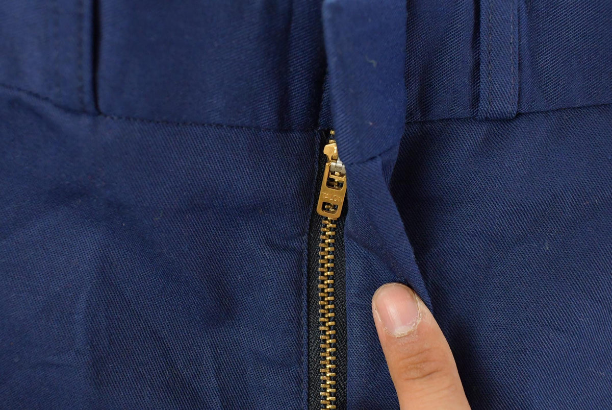 Vintage 1970s Deadstock Creighton Pleated Chino Trousers Men's Pants 27 x 34 from propervintagecanada