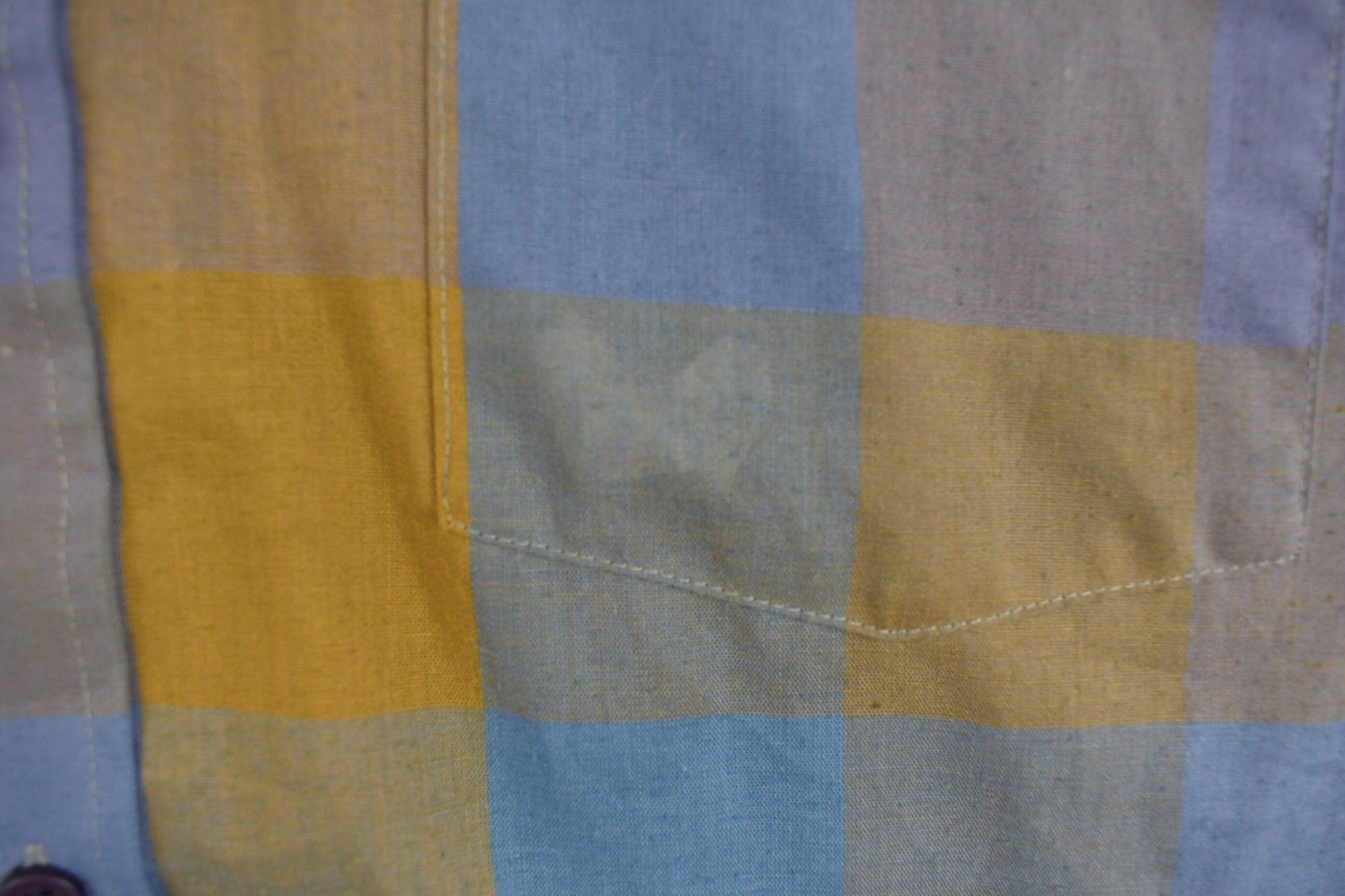 Vintage 1970s DeeCee Plaid Button-Up Shirt Men's XL from propervintagecanada