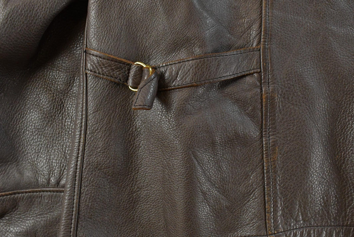 Vintage 1970s DeerWear Deer Skin Leather Bomber Jacket Made In USA Men's M from propervintagecanada
