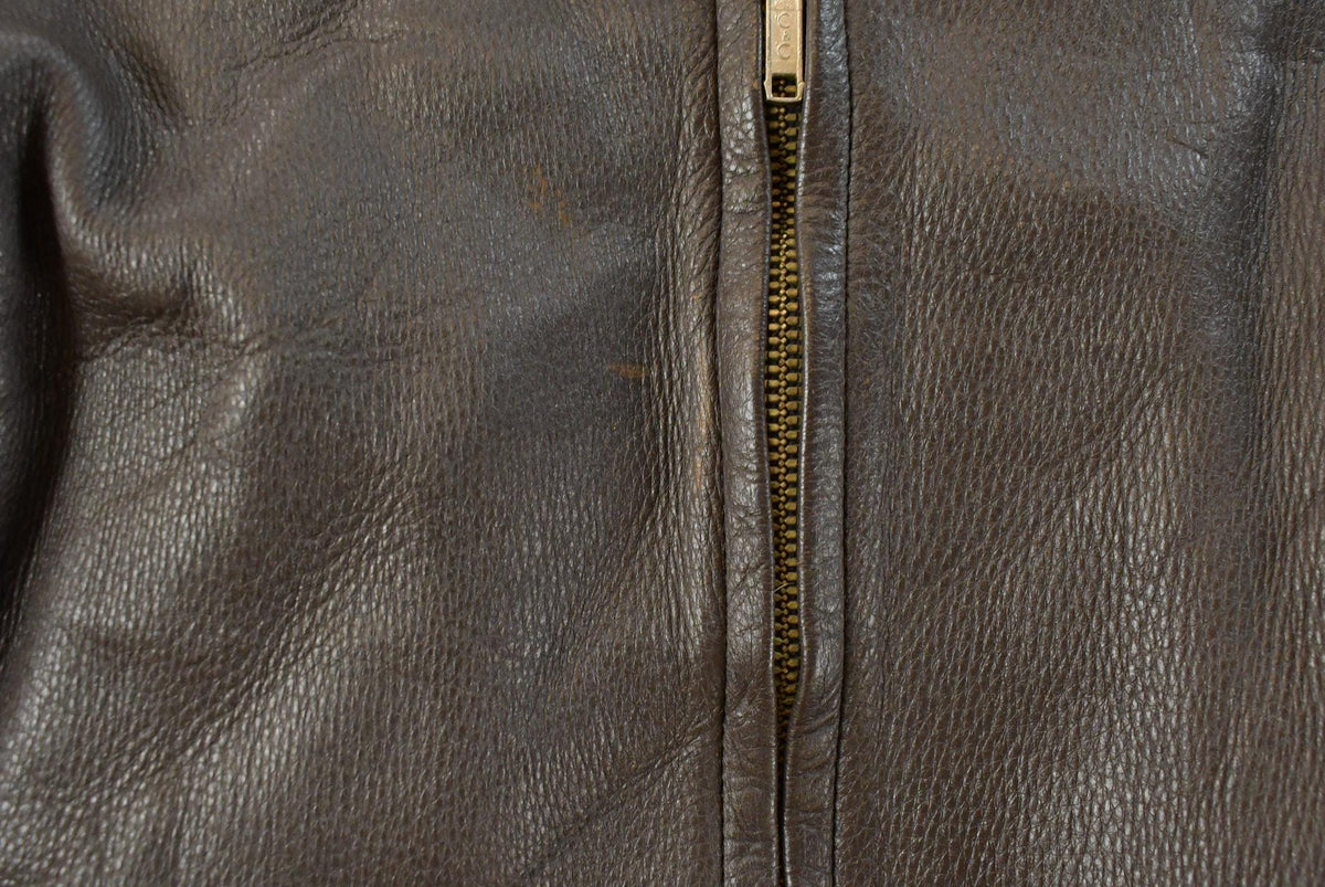 Vintage 1970s DeerWear Deer Skin Leather Bomber Jacket Made In USA Men's M from propervintagecanada
