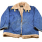 Vintage 1970s Denim Jean Sherpa Lined Full Zip Jacket Men's 2XL from propervintagecanada