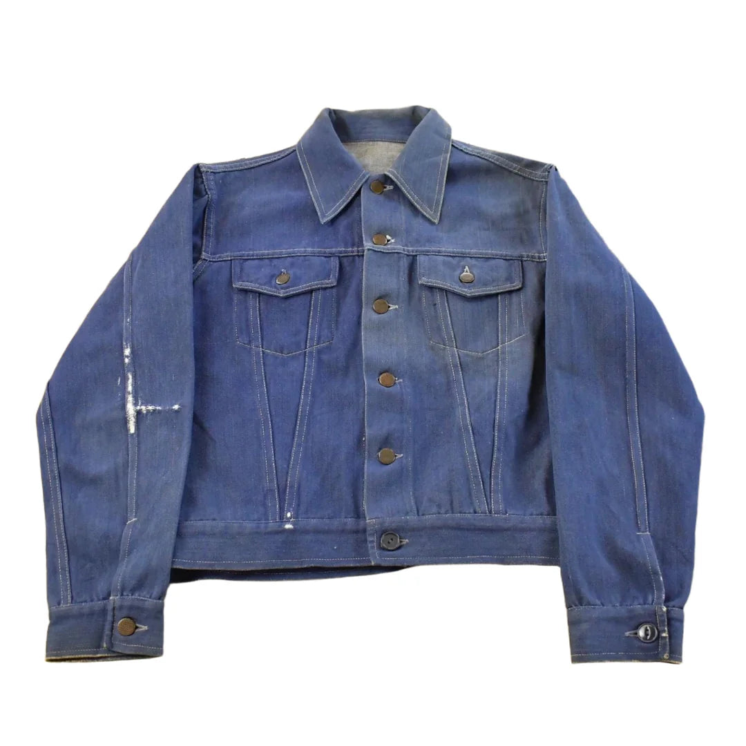Vintage 1970s Denim Jean Trucker Jacket Men's S from propervintagecanada