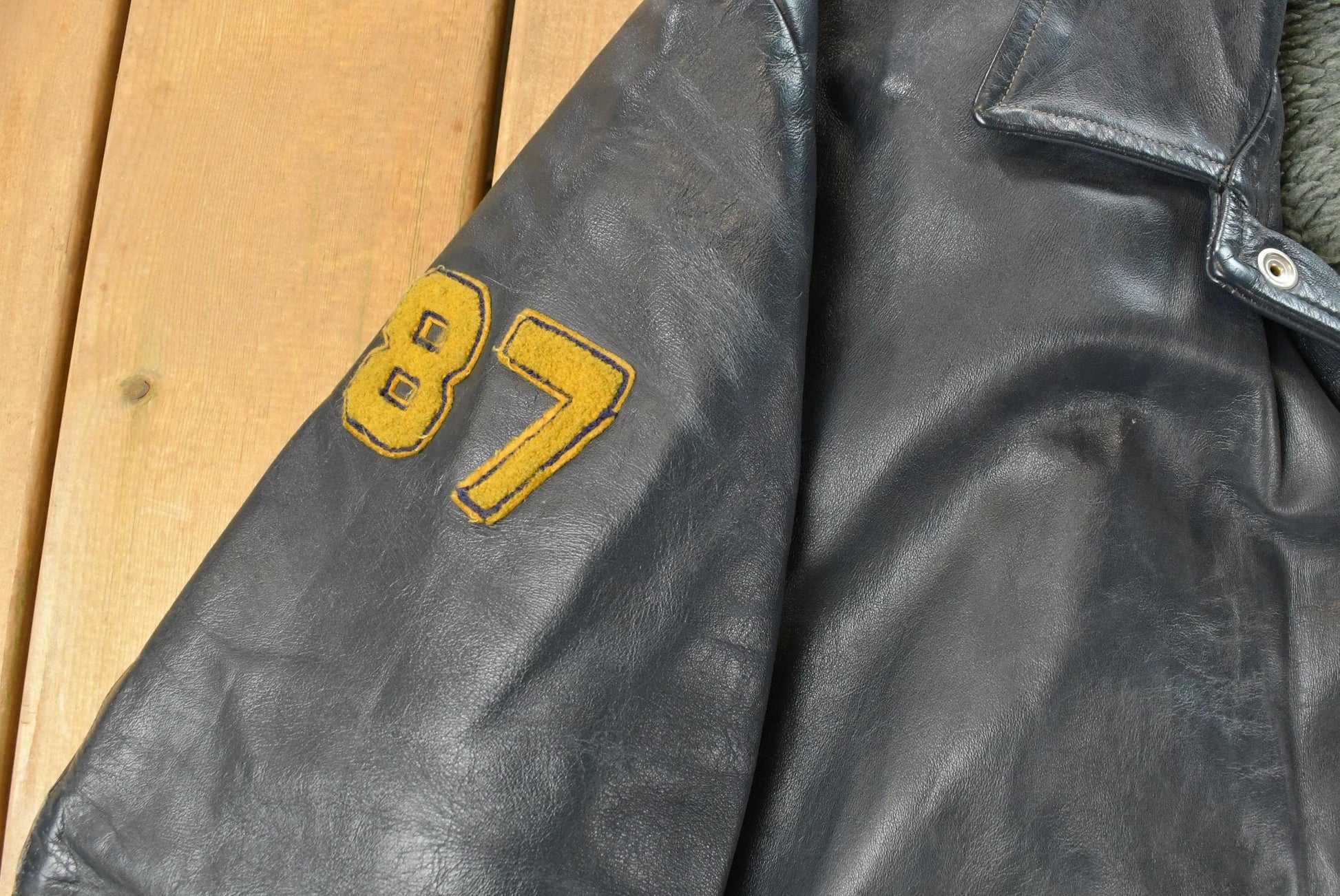 Vintage 1970s DeVry Institute of Technology Collegiate Lined Leather Jacket Men's Large from propervintagecanada
