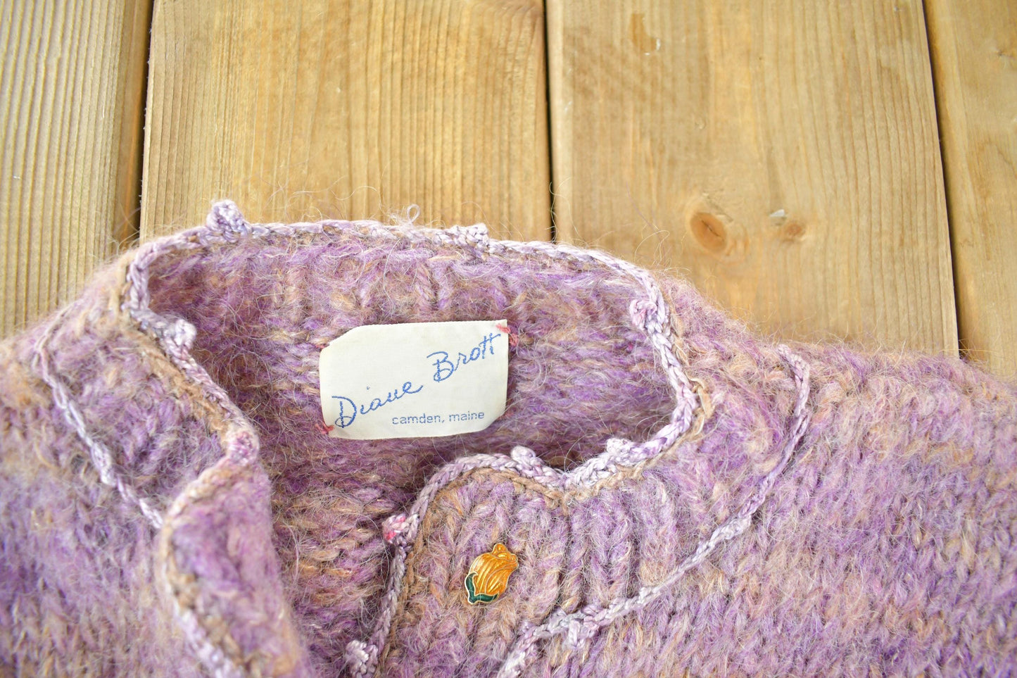 Vintage 1970s Diane Brott Mohair Knit Cardigan Sweater Women's XS from propervintagecanada