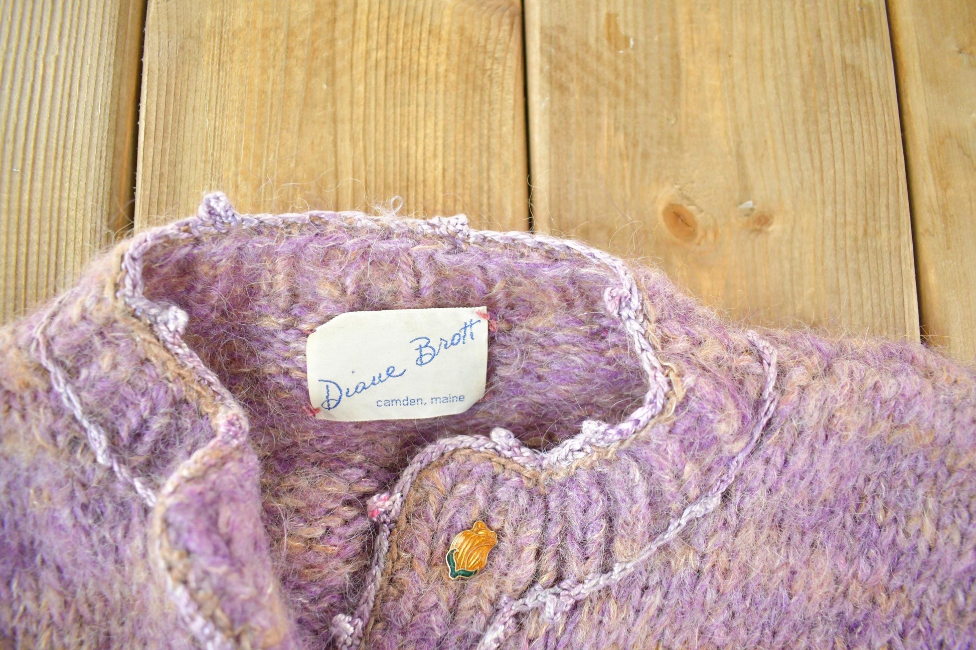 Vintage 1970s Diane Brott Mohair Knit Cardigan Sweater Women's XS from propervintagecanada