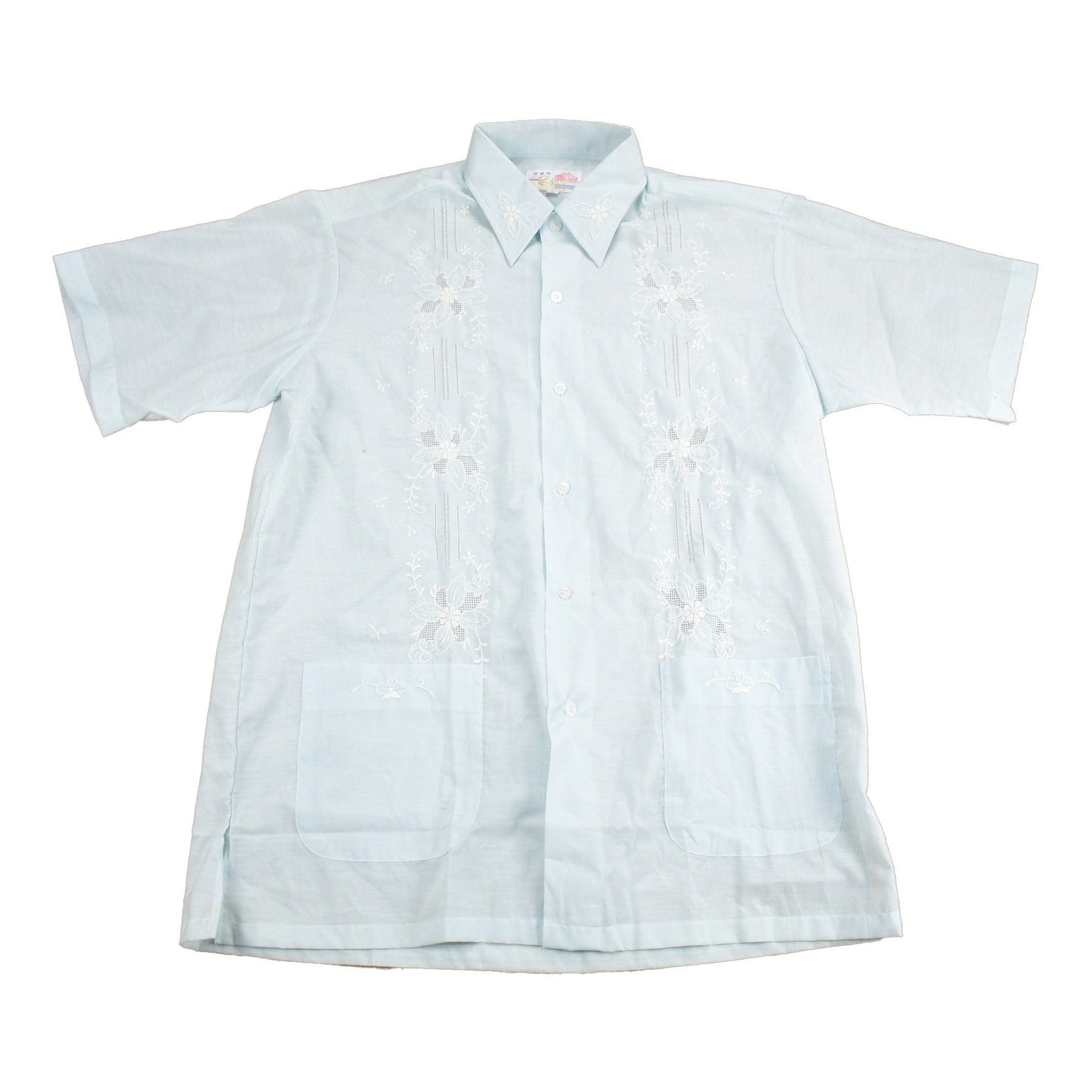 Vintage 1970s Double Red Horse Embroidered Button Up Shirt Men's Large from propervintagecanada