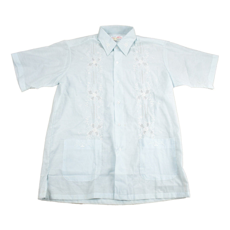 Vintage 1970s Double Red Horse Embroidered Button Up Shirt Men's Large from propervintagecanada