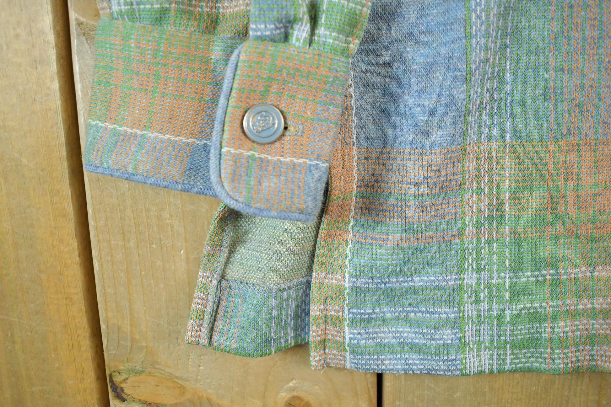 Vintage 1970s Douglas Mare Plaid Flannel Button Up Shirt Men's Large from propervintagecanada