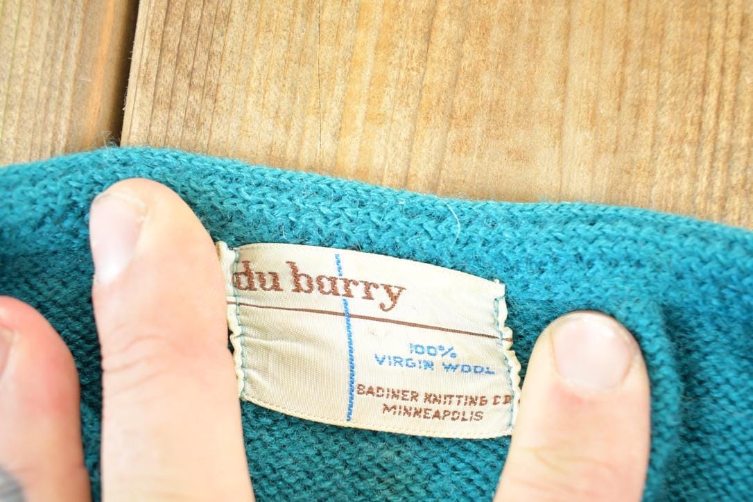 Vintage 1970s Du Barry Wool Knit Sweater Womens M from propervintagecanada